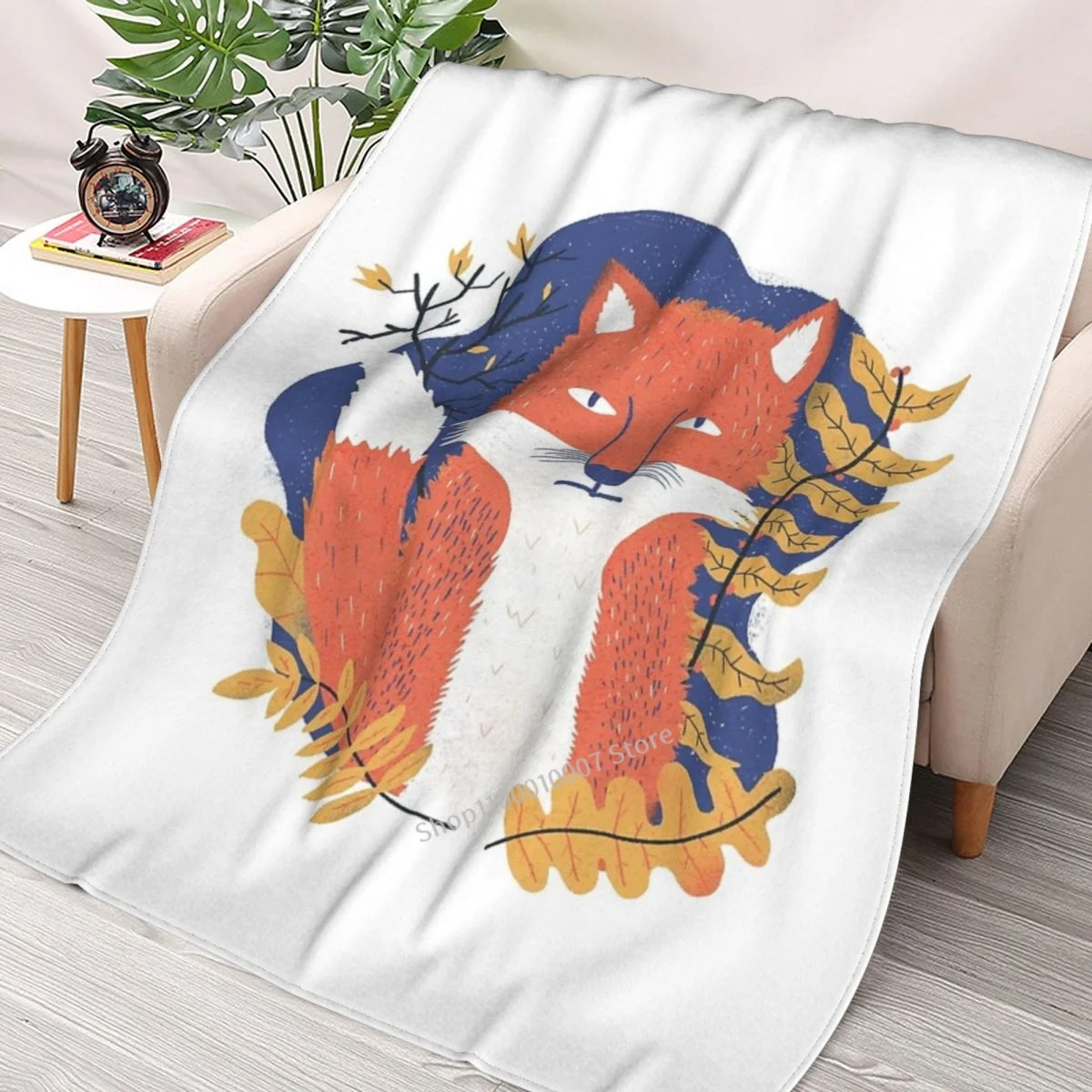

Bored Fox Throw Blanket 3D printed sofa bedroom decorative blanket children adult Christmas gift