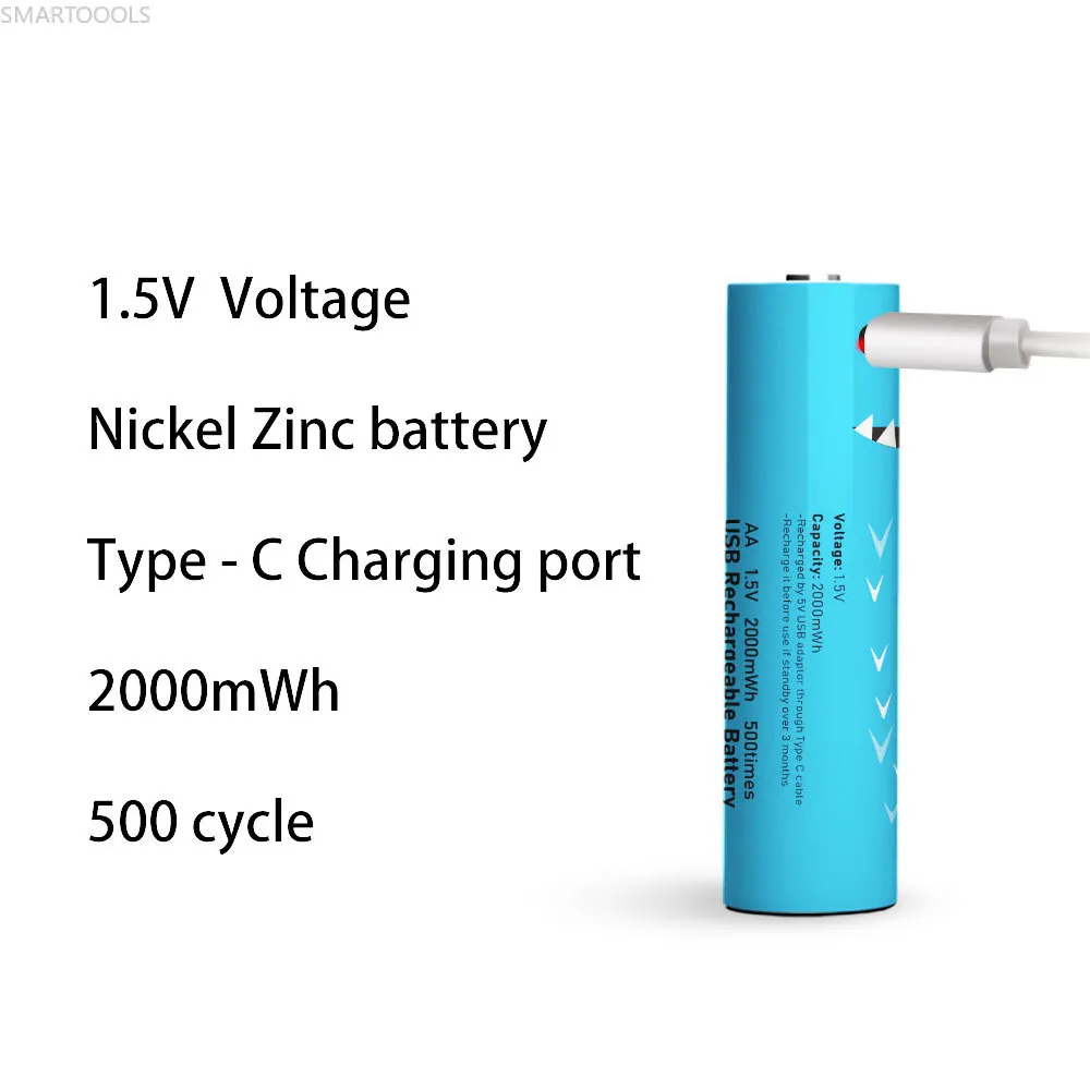 Оригинальный перезаряжаемый никель-Цинковый аккумулятор 1 5 в AA С МВт/ч и USB