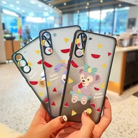 duffy stellalou disney for samsung galaxy s22 s21 s20 fe ultra s10 s10e lite s9 s8 plus 5g frosted translucent phone case