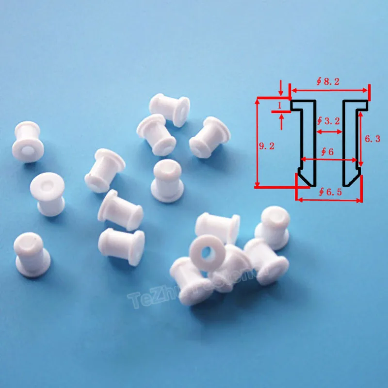 

2/5/10pcs Black/White 6mm Silicone Rubber Caps T Type Plug Cover Snap-on Gasket Protect Caps Through Coil Seal Stopper