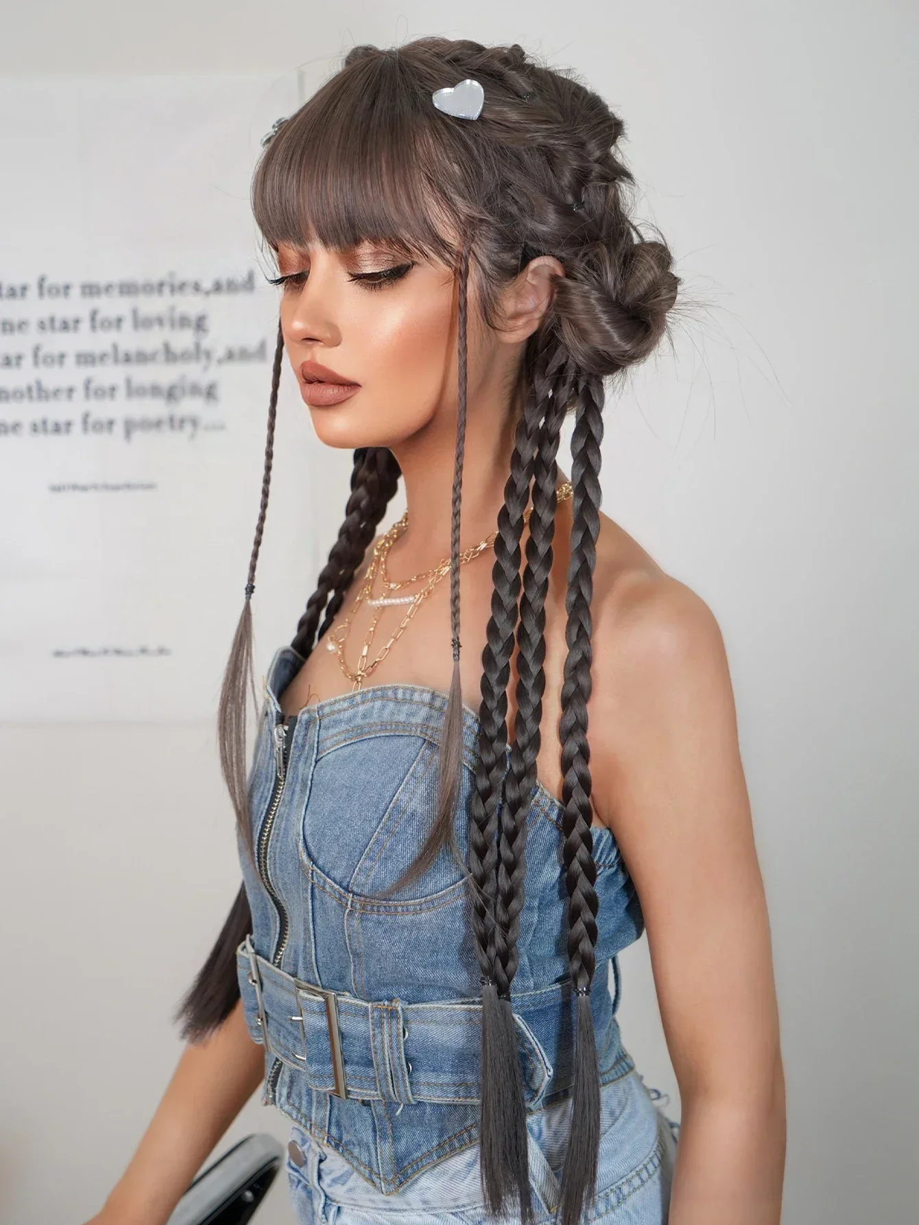 Черные синтетические косички для бокса 18 дюймов длинные искусственные хвоста