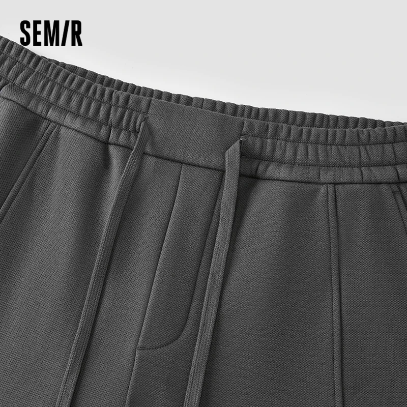 Semir повседневные мужские брюки 2024 новые зимние флисовые трикотажные с манжетами