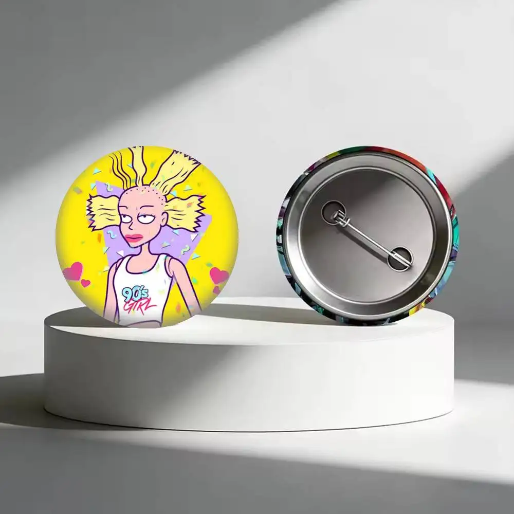 Фото Значки-броши Rugrats-Chuckie Finster 25, 32, 44, 58, 75 мм, персонализированные круглые значки-броши, аксессуар, подарок №5