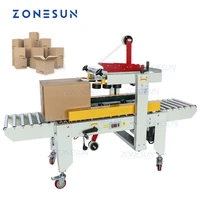 zonesun 4030 automatic wall cardboard box sealing machine express carton taping packaging machinery for production