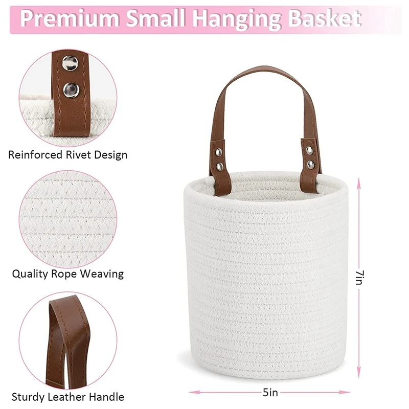 2 шт./упаковка круглая веревочная корзина для хранения ключей