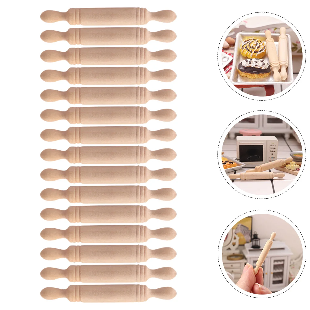 

Rolling Pinkitchen Playpretend Mini Role Educational Early Supplies Playingplayset Wood Wooden Furniture Decor