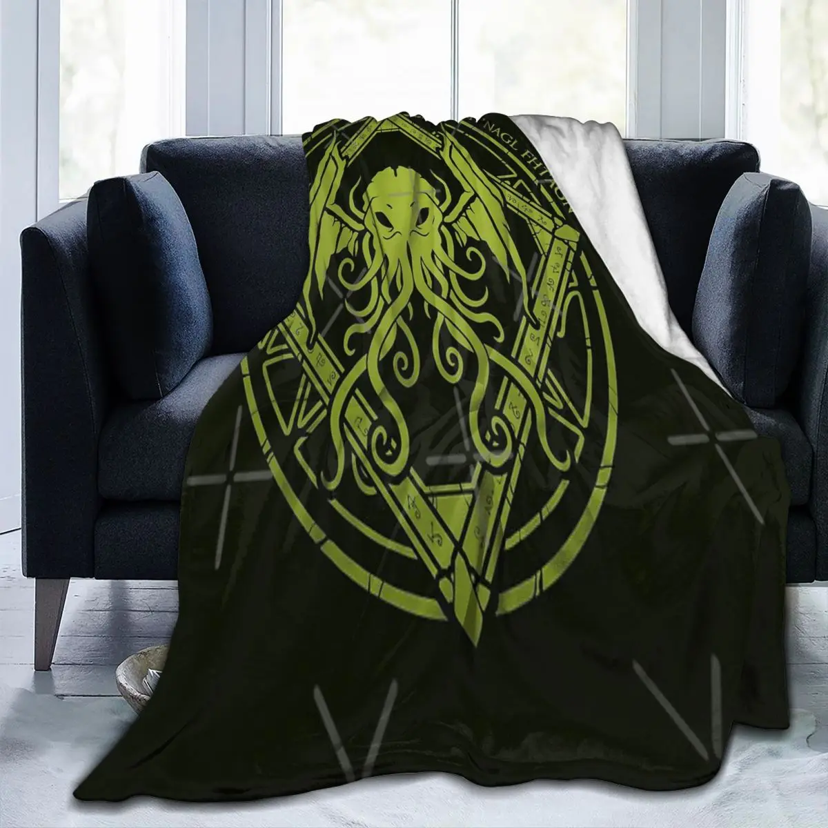 Cthulhu - Lovecraft - Chant Design Throw Blanket Cute WarmSuitable For Sofa Multi Style