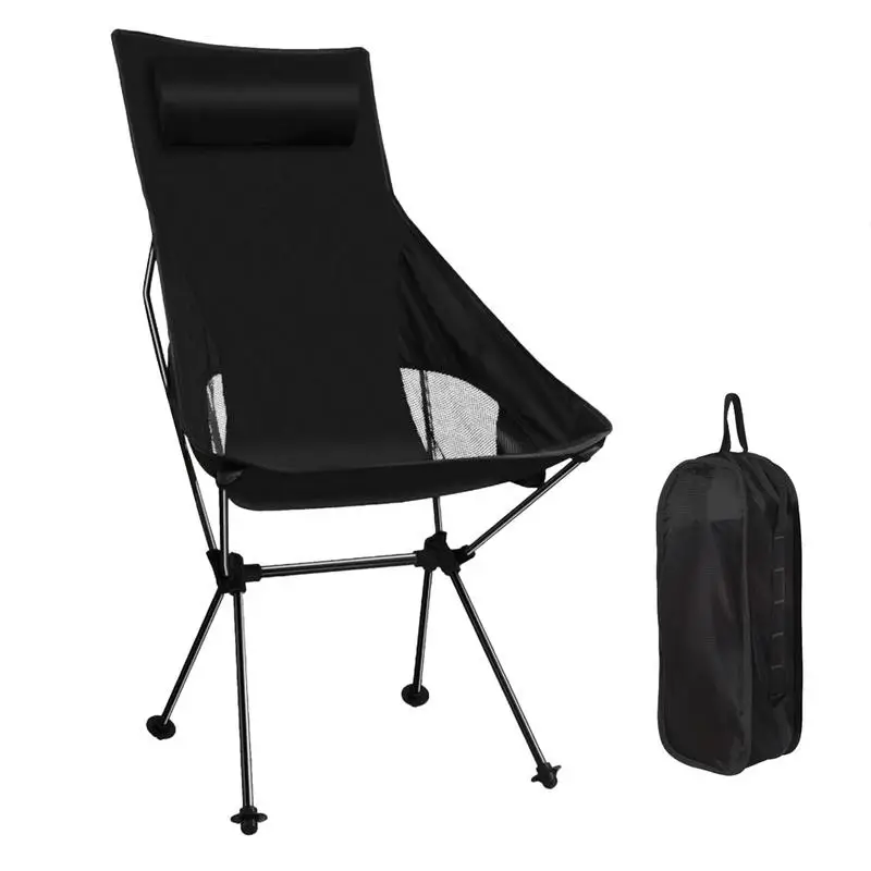 

Дышащий складной стул для кемпинга на открытом воздухе с сетчатой спинкой 1,3 кг, 600D, для рыбалки, барбекю, пешего туризма, сиденье для пляжа и пикника с высокой нагрузкой фунтов