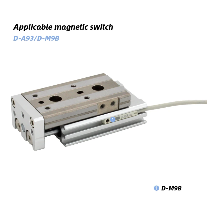 MXQ8 series air slide table dual rod rail pneumatic cylinder bore 8mm stroke 10-75mm MXQ8-10 MXQ8-20 MXQ8-50A/AS/AT/B/BS/BT