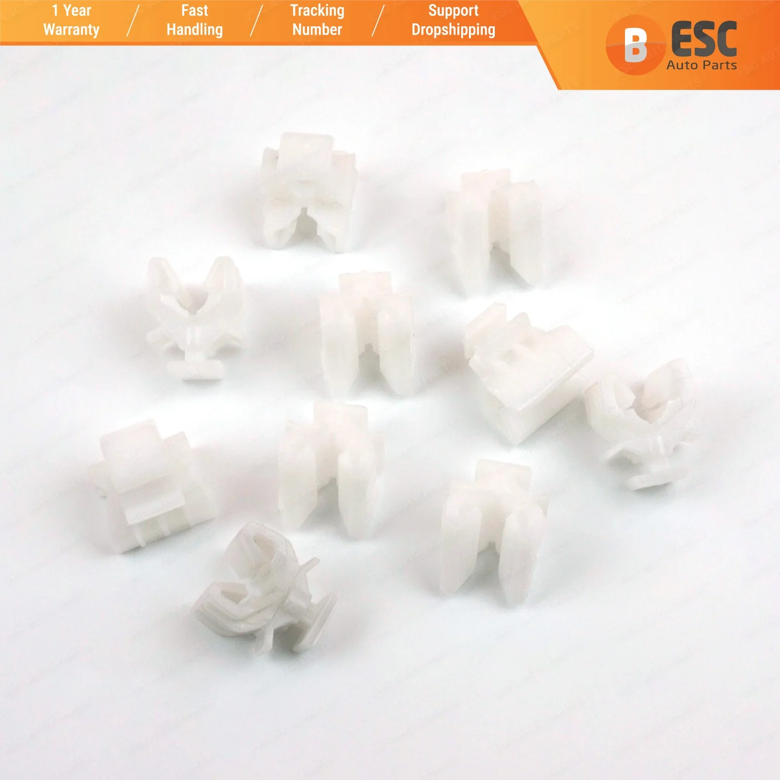 

ESC ECF5017 10 Pieces Headlight Headlamps Repair Clip 7701057429 For Renault Kangoo Master Trafic Vivaro Primastar