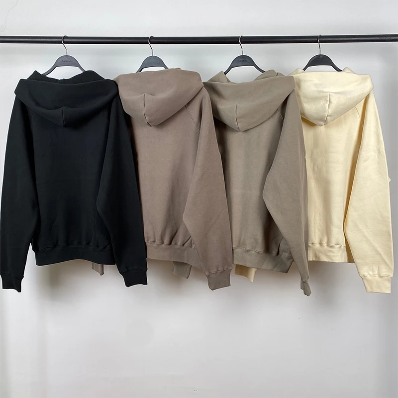 

2020SS Spring Winter Solid Basic Jogger Texture Pullovers Logo letter Hoodies Couple Fleece Oversized Hip-hop Warmth Sweatshirt