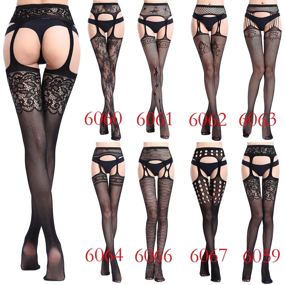 

Thigh Stocking Lace Lingerie Garter Sexy Womens Top Belt Net Pantyhose