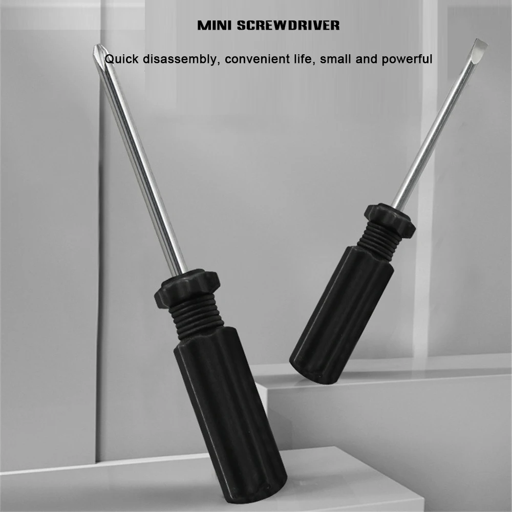 

Screwdriver Toy Small Screwdriver Black Slotted Screwdriver Mini Small Set Rust Proof High Hardness Wear Resistance TS1