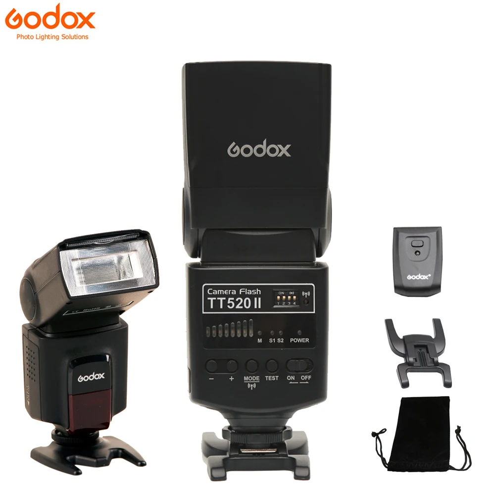 Godox – appareil photo Thinklite, Flash TT520II, avec Signal sans fil 433MHz intégré, pour appareils photo reflex numériques Can