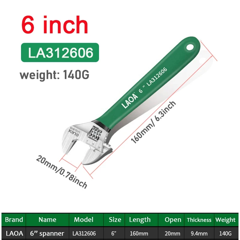 

Хромованадиевый регулируемый гаечный ключ LiTuiLi