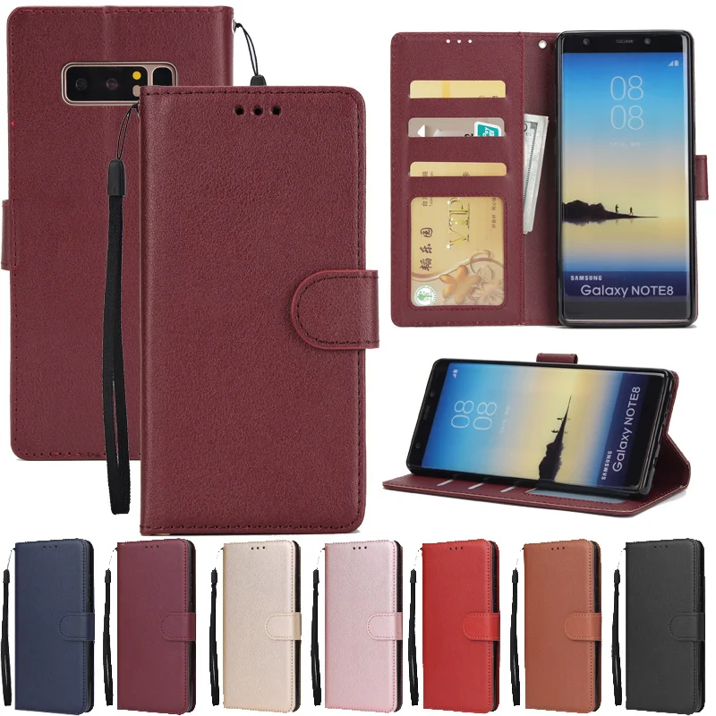 

Flip Leather Case For Samsung Galaxy S7 Edge S8 S9 S10 Plus S20 FE S21 Plus S22 Ultra S23 Ultra Wallet Cover Note 20 Ultra 10