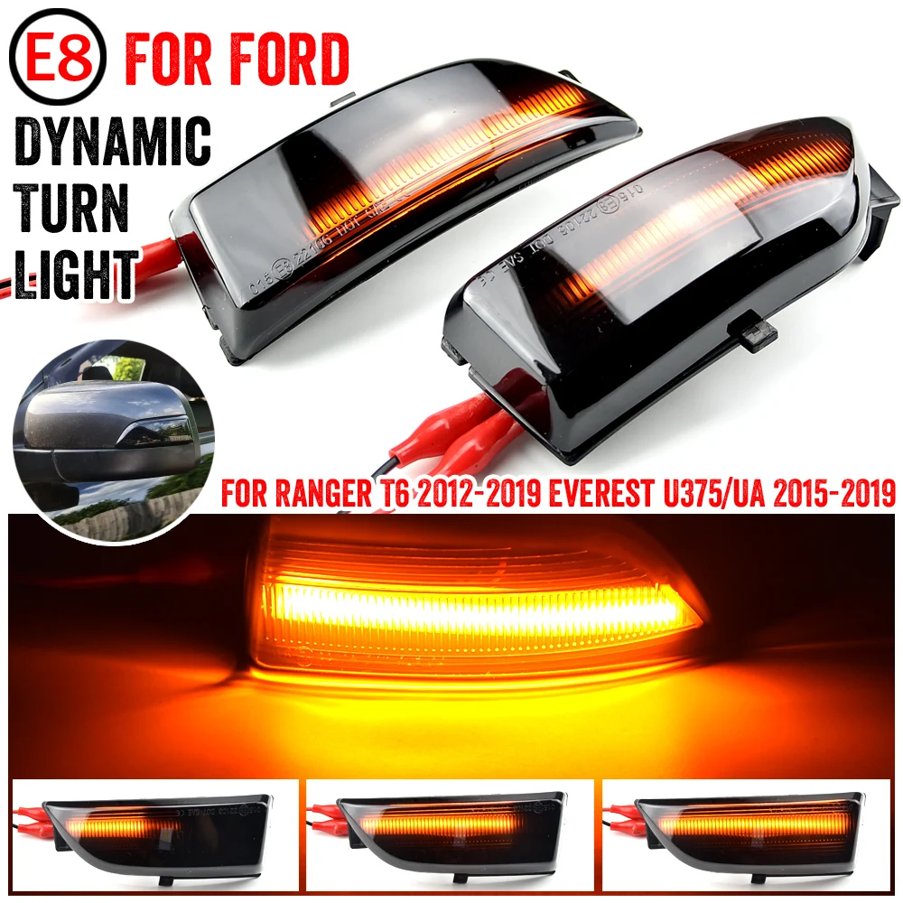 

Светодиодный динамический поворотный сигнал для Ford Ranger T6 2012-2019 Raptor & Wildtrak Everest U375 мкА 2015-2019