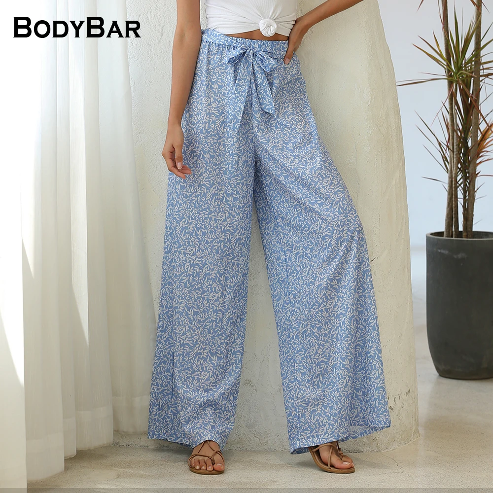 

Брюки женские с широкими штанинами, винтажные повседневные штаны с принтом и высокой талией, универсальные Капри, весна-лето