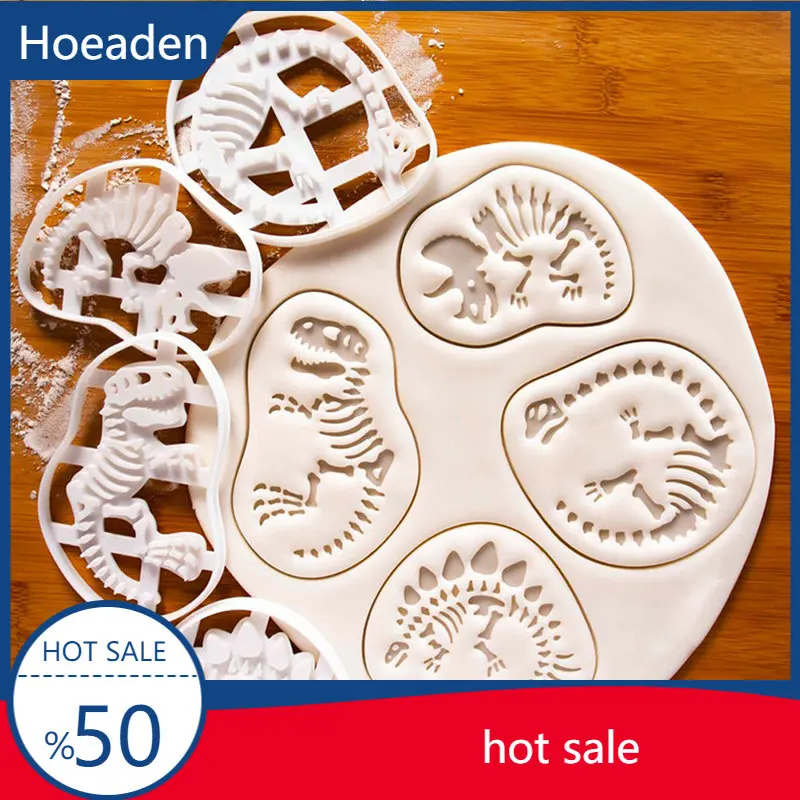 

Dinosaur Cookie Cutters Mold Dinosaur Biscuit Embossing Mould Sugarcraft Dessert Baking Mold Cake Tool