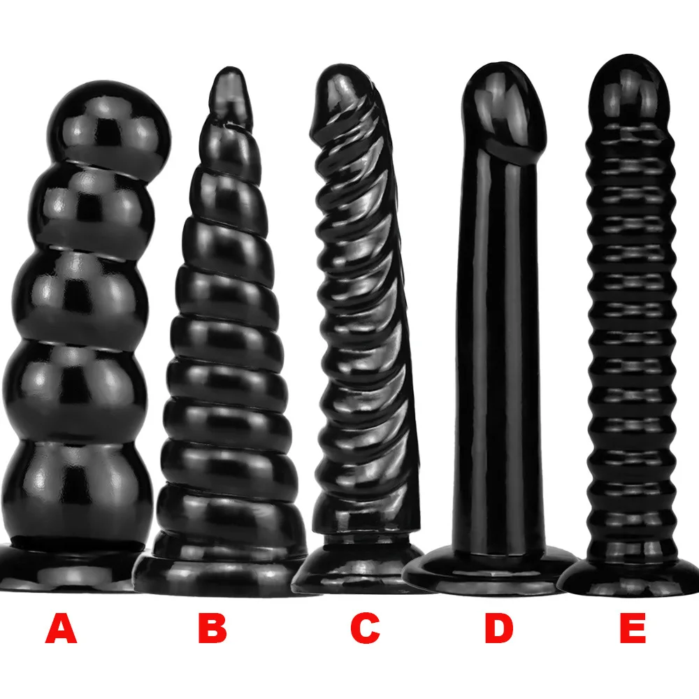 

6 Styles Black Anal Plugs Smooth Dildo Prostate Butt Plug Vagina Masturbation Anus Dilator Anal Sex Toys for Woman Man Sex Shop
