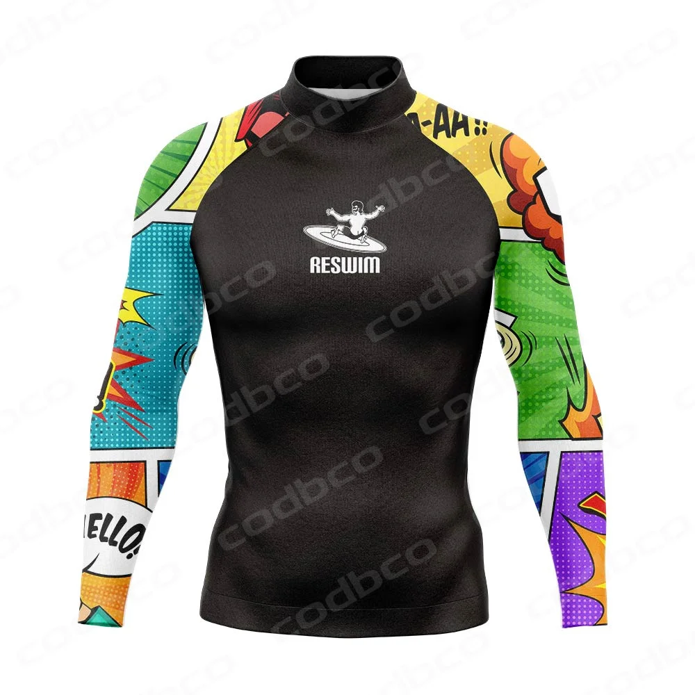 Мужская одежда для плавания и серфинга с длинным рукавом защитой от УФ-лучей