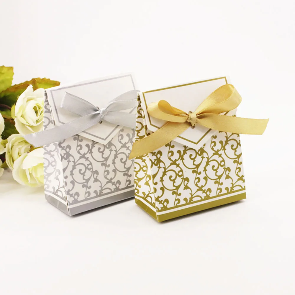 

10pcs Paper Gift Box Print Flower Candy Biscuit Packing Box for Wedding Baby Shower Birthday Gift Box DIY Party Decorations