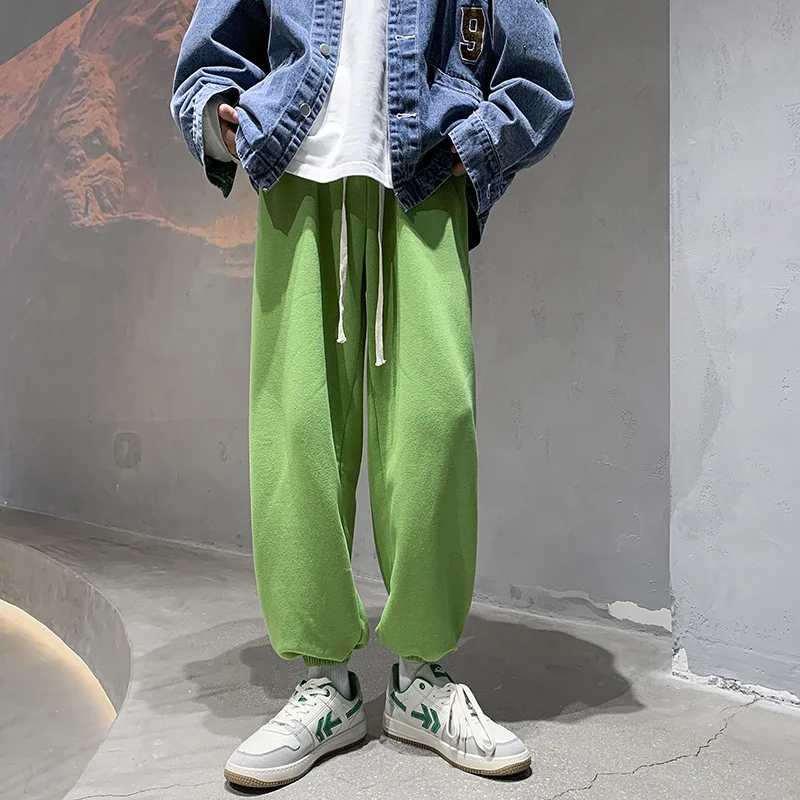 

Spring Multicolor Sweatpants Men Fashion Drawstring Casual Pants Men Streetwear Loose Straight Pants Mens Joggers Trousers M-2XL