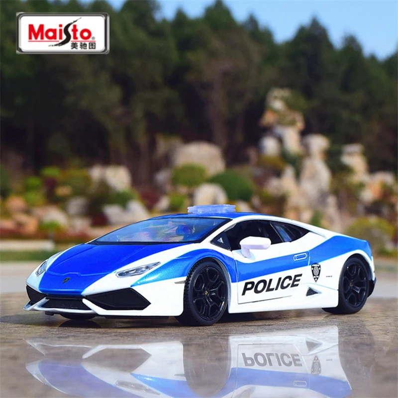 

Maisto 1:24 Lamborghini Huracan LP610-4 Alloy Police Car Model Diecast Metal Toy Sports Car Model Simulation Childrens Toys Gift