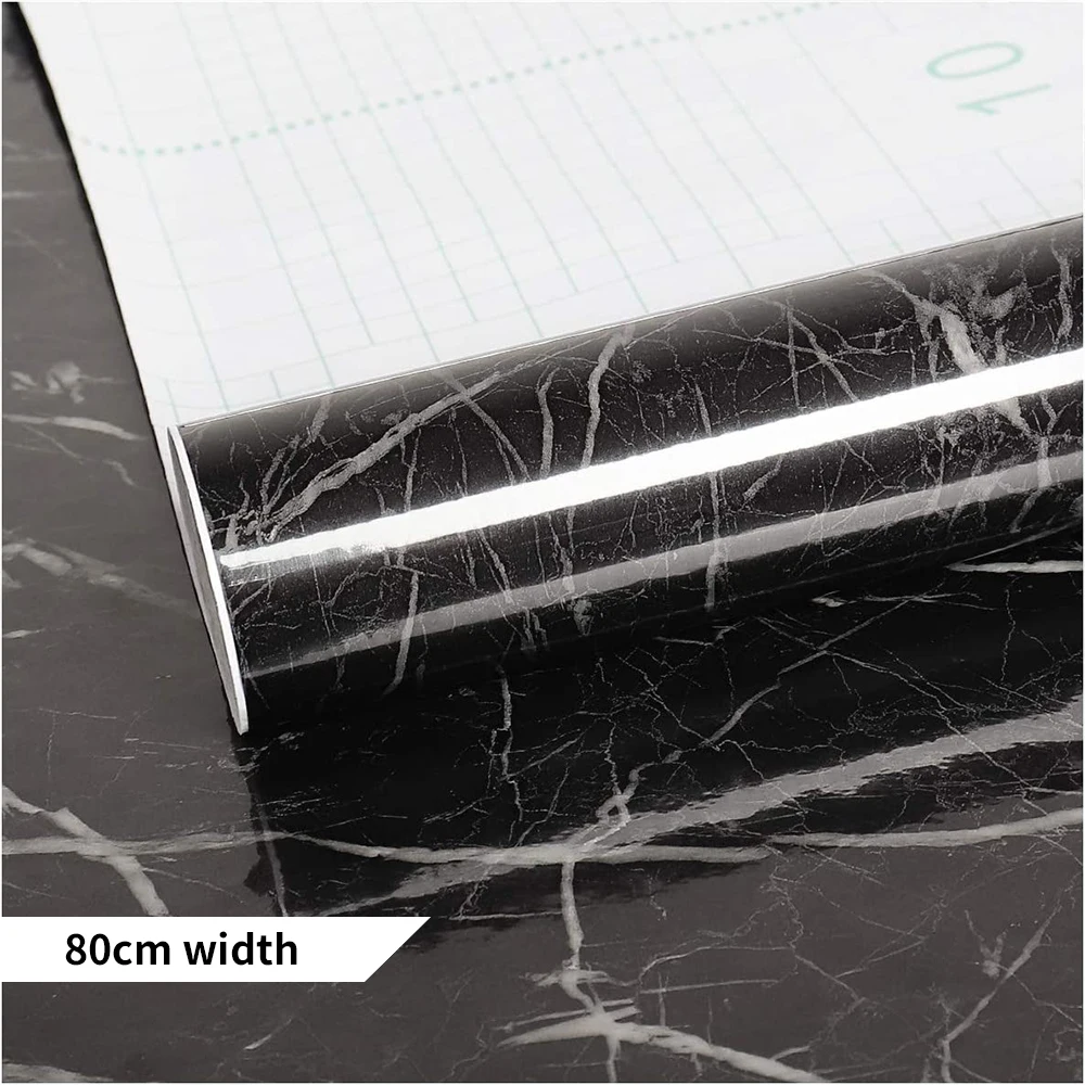 60/80 cm Width Kitchen Wallpaper Peel and Stick Countertops Covers Marble Self Adhesive  Wall papers Decorative Film Decor