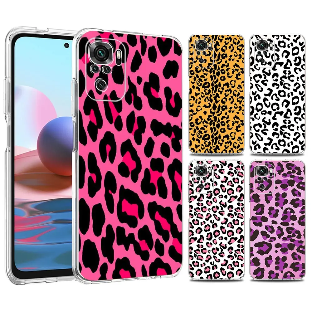 

Fashion Sexy Leopard Print Panther Phone Case For Redmi Note 11 Pro 10 10S 9 8 8T K50 K40 Soft Redmi 9A 9C 9T 7 7A Bags Cover