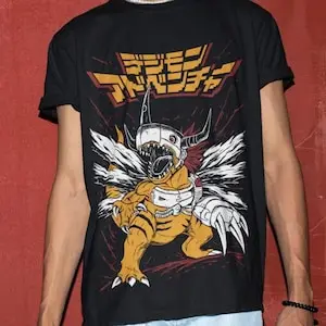 Металлическая серая футболка agumon рубашка Koromon wargraymon Botamon