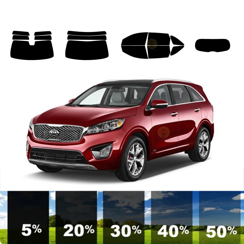 Предварительно вырезанная съемная тонировочная пленка для окон автомобиля 100%