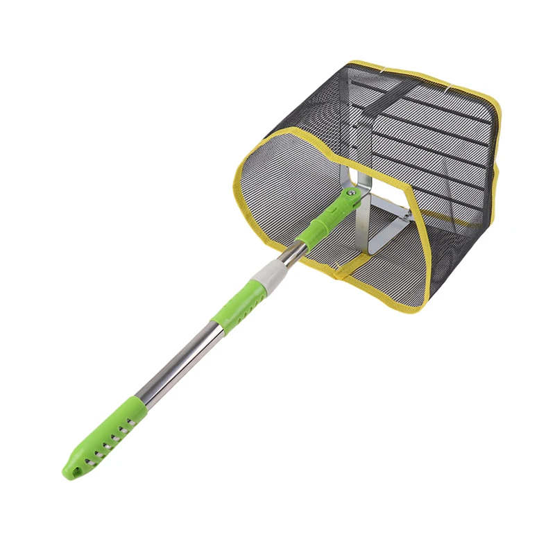 Portable 180°Adjustable Square Ping Pong Ball Picker 74-114cm Stainless Steel Telescopic Table Tennis Catcher