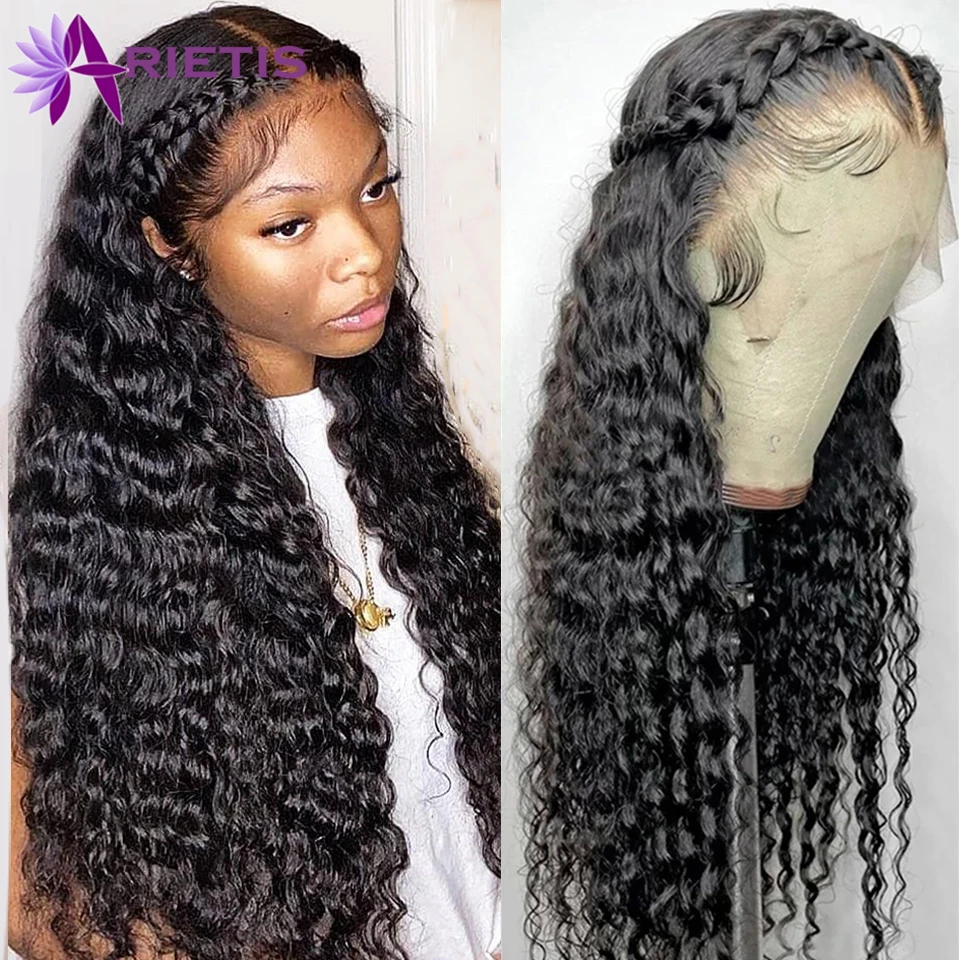 

Deep Wave Lace Frontal Wig Cheap HD Full Lace Front Human Hair Wigs For Women 32 34 Inch Wet And Wavy Remy Loose Deep Wave Wig