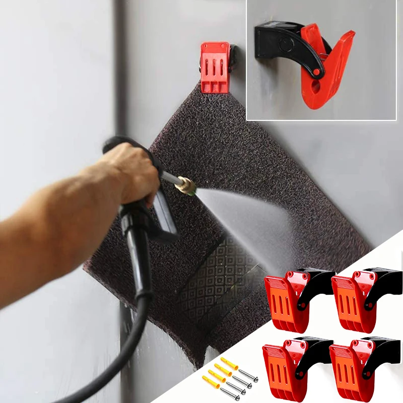 

1/4pcs Car Floor Mat Clips Carpet for Car Wash Cleaning Foot Pad Clean Hook Carpet Wash Yoga Mat Clip Clean Multifunctional Tool