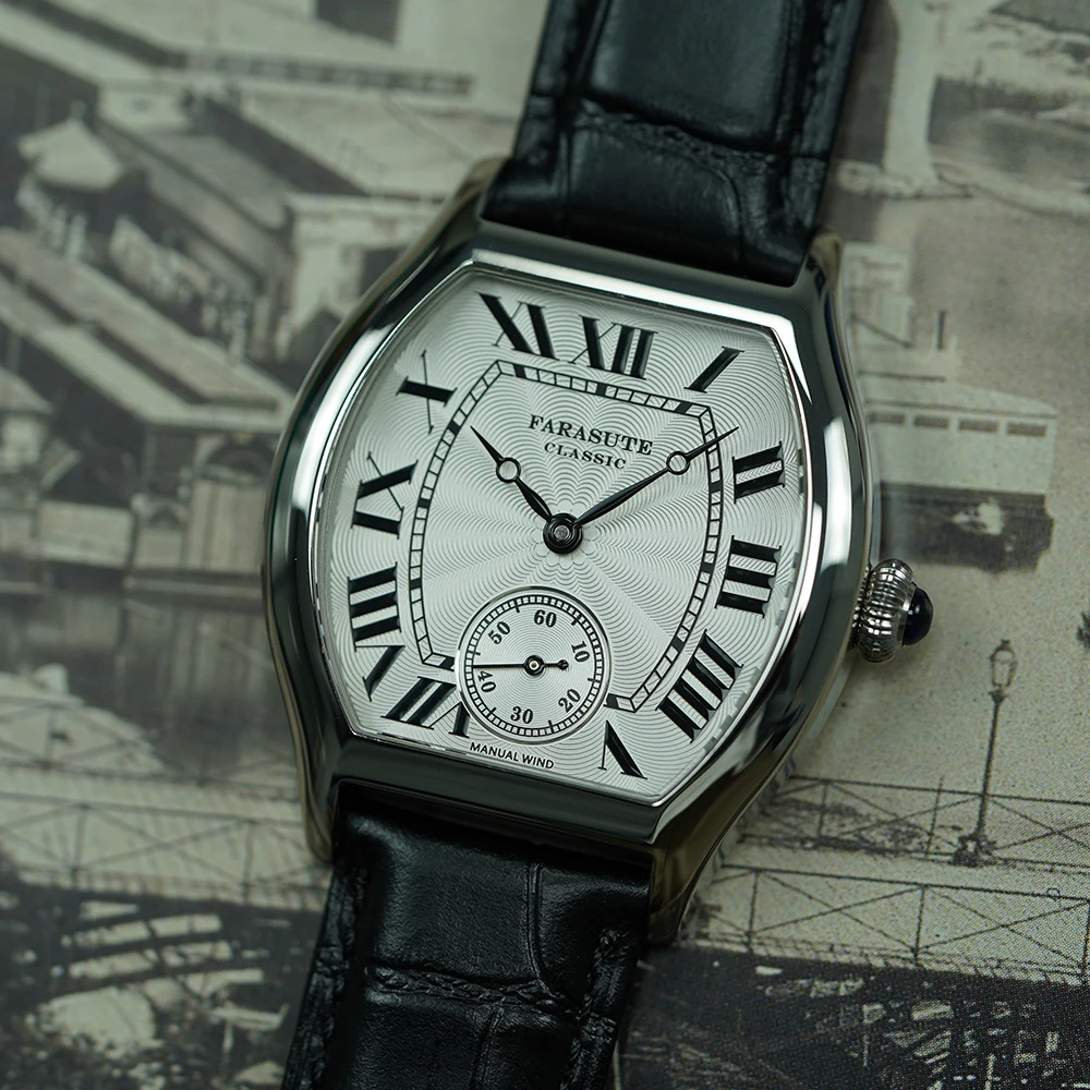 Фото Мужские механические часы FARASUTE New Classic Hangzhou с индивидуальным механизмом, сапфировым стеклом, малой секундной стрелкой и водонепроницаемостью 50 м. №1