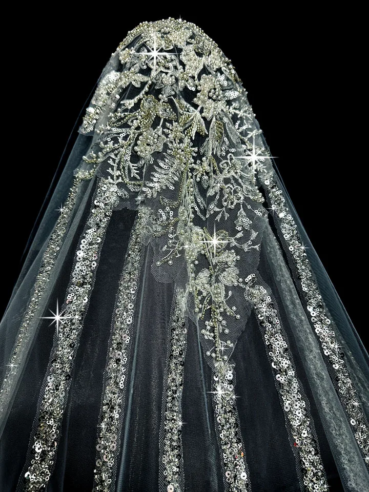 Фото Свадебная фата Mantilla, изысканная фата для невесты в стиле 