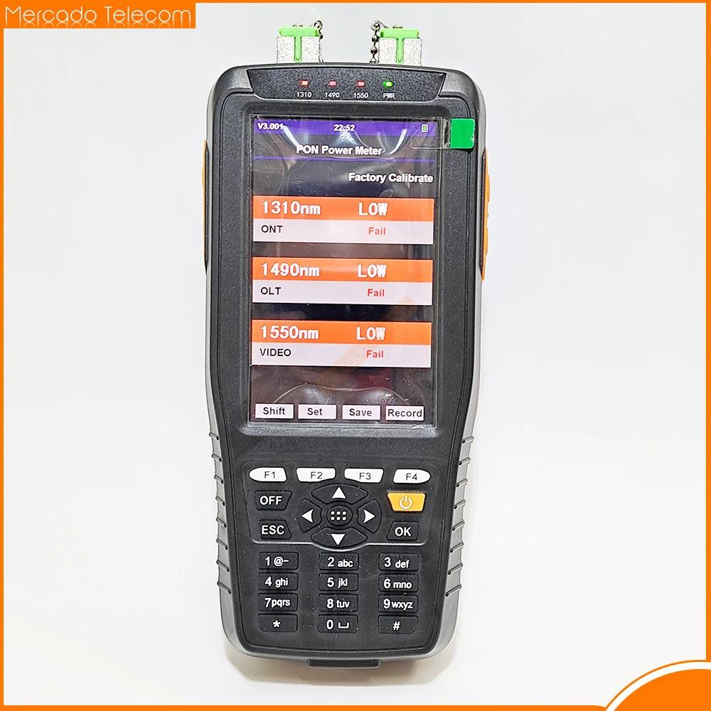 TM70B Handheld PON Fiber Optical Power Meter 1310/1490/1550nm FTTH VFL OPM built-in lithium battery