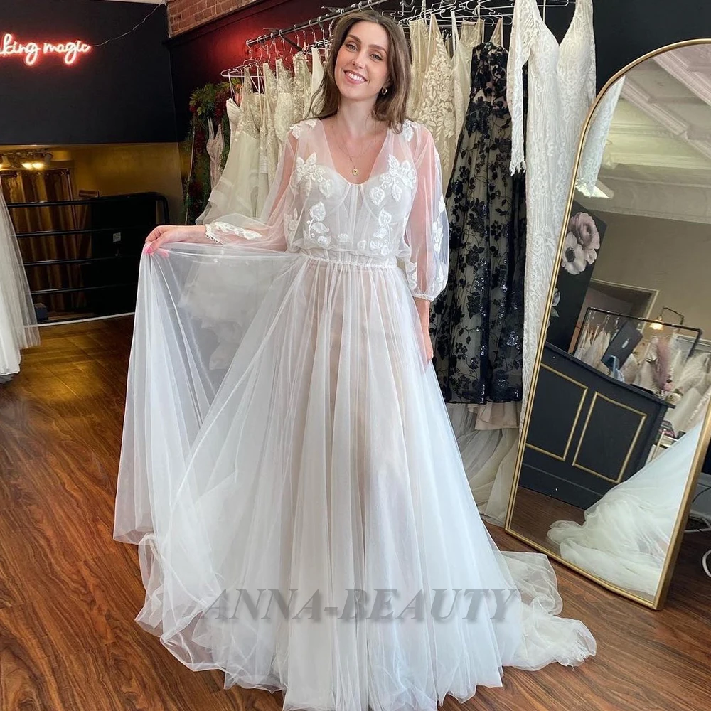 

Anna Modern Pleats Wedding Gown For Bride Simple A Line With Jacket Sweetheart Zipper Court Train Vestidos De Novia Brautmode