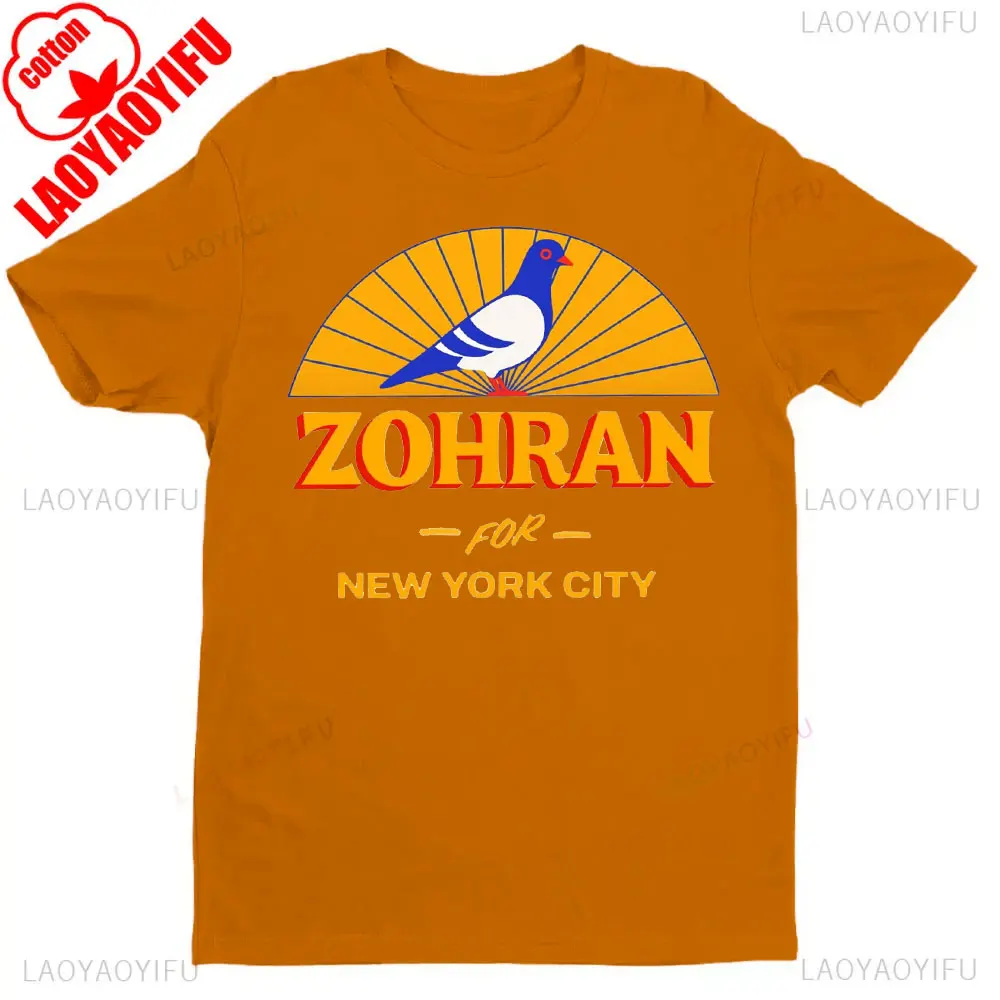 Фото Рубашка Zohran for Mayor NYC 2025 Sloganeer Politics Графические футболки для женщин и мужчин Высококачественные хлопковые футболки Обычные топы с короткими рукавами №5