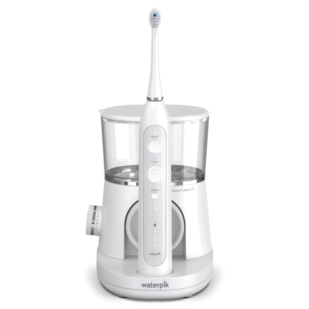 

Waterpik Sonic-Fusion 2.0 Flossing Toothbrush, Electric Toothbrush & Water Flosser Combo, White water flosser