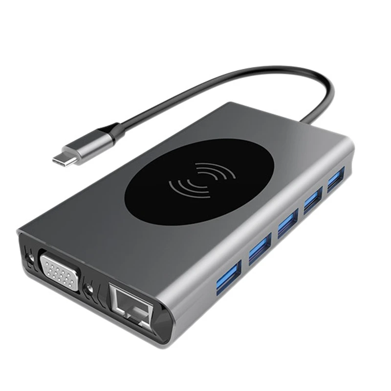 

Док-станция 14 в 1, USB Type-C, HDMI, 5 USB-портов