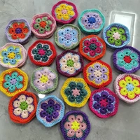 original 11cm hand crochet doilies pad handmade flowers cup mat photo props decorative placemat diy clothes accessory 30pcslot