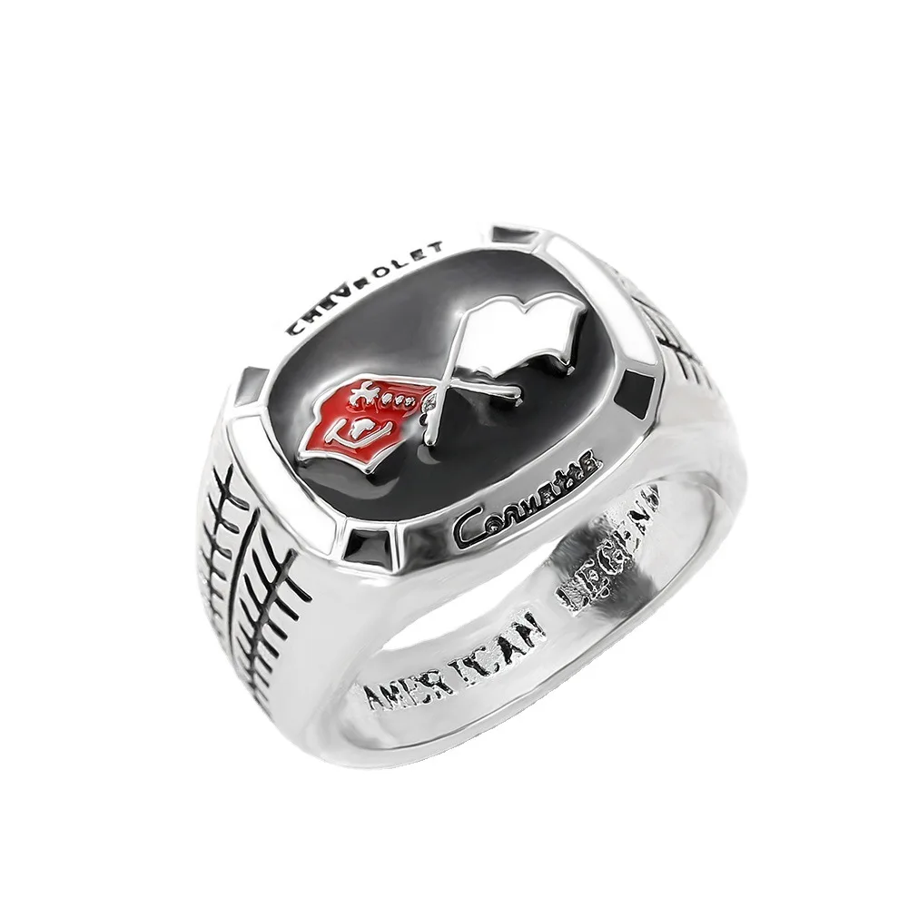 Модный Дизайн Благородный Белый позолоченный Корвет гоночные кольца для мужчин