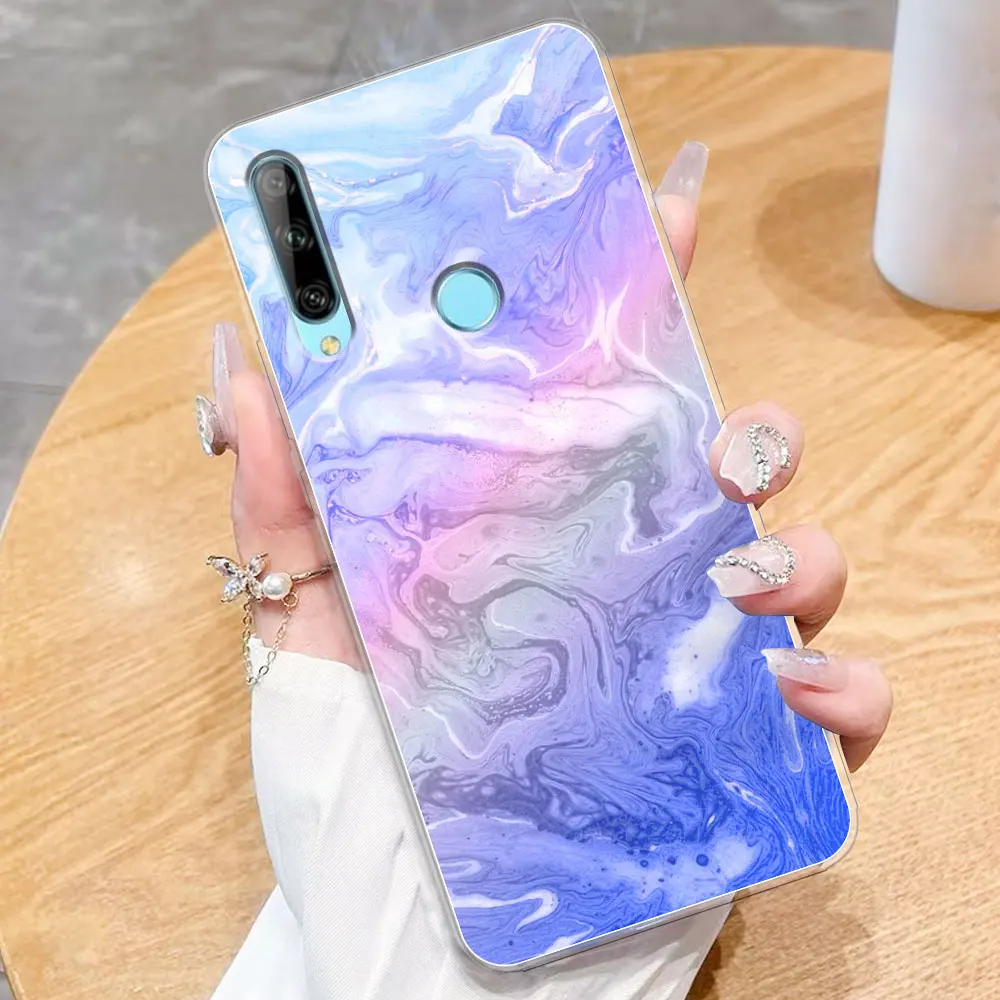 Чехол для Huawei Y9P Y9 Prime 2019 окрашенный прозрачный силиконовый мягкий чехол из ТПУ