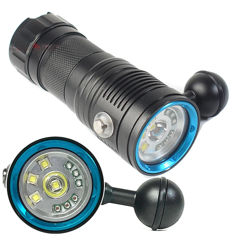 

Blue light red light white light spotlight multi-functional professional waterproof lighting photography fill light diving
