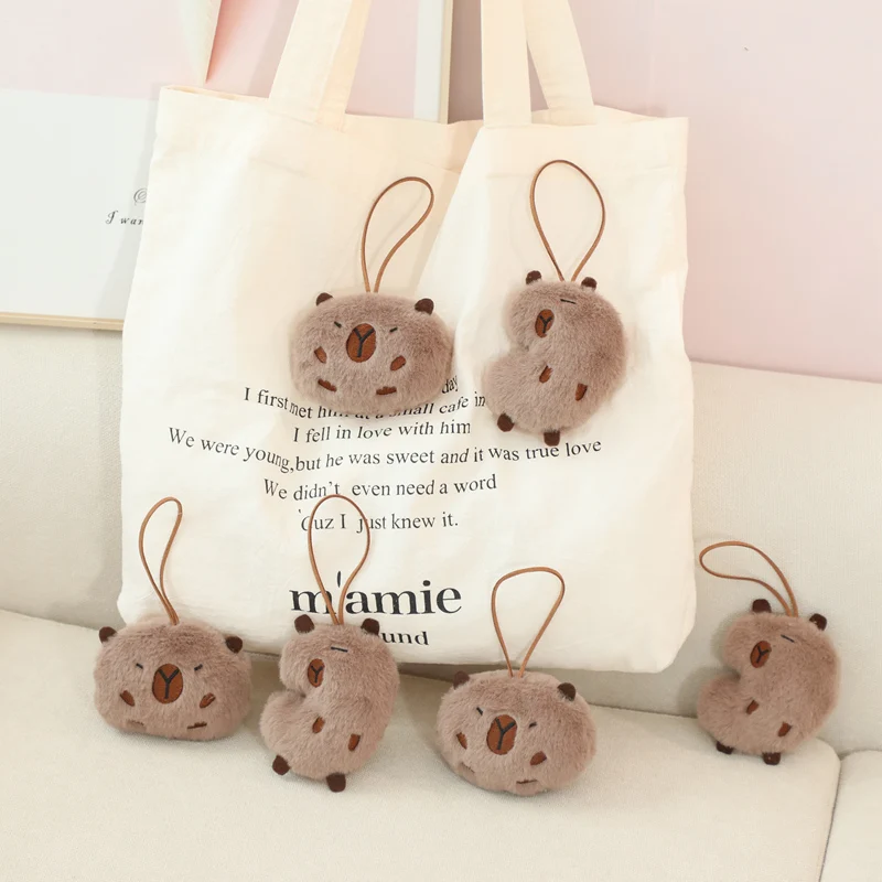 Плюшевый брелок Капибара милый плюшевый с капибарой кавайная сумка для ключей