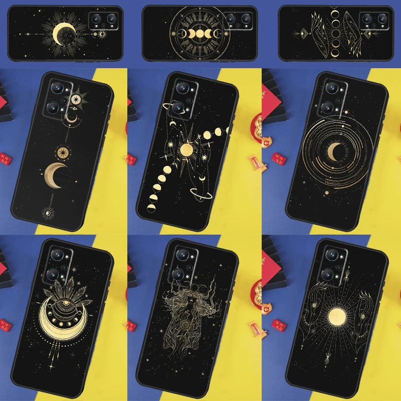 Чехол для Galaxy Moon Stars Phase Totem чехол Realme 8 9 10 Pro Plus C11 C15 C30 C33 C35 C55 C21Y C25Y GT Neo 5 3 2T 3T