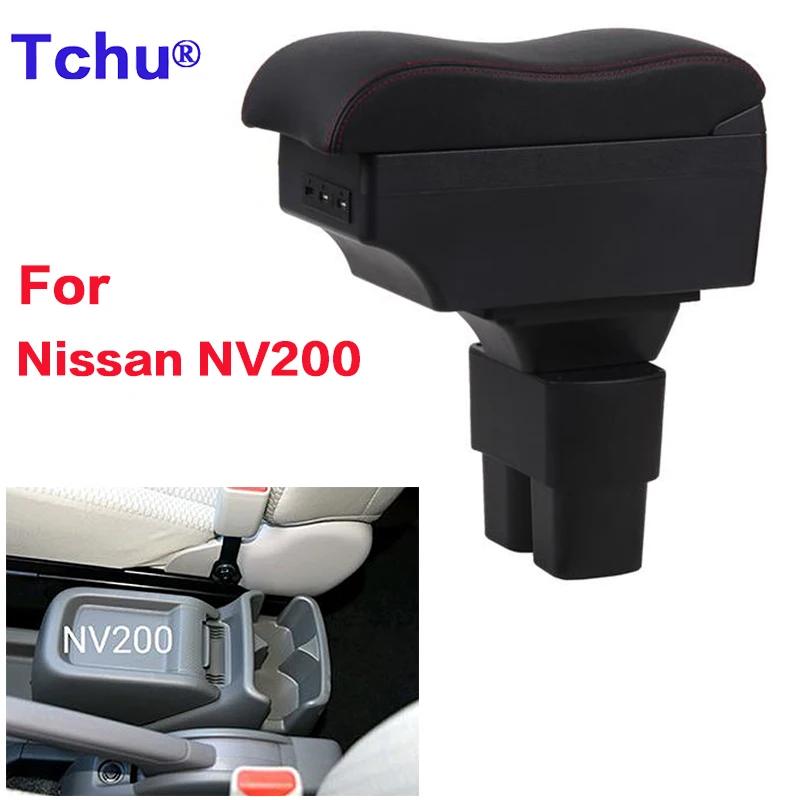 For Nissan NV200 armrest box For Nissan NV200 car armrest Storage box Internal modification USB charging Ashtray Car Accessories