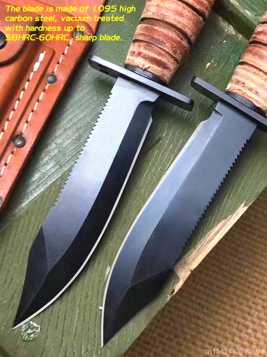 Классический тактический прямой нож для улицы из высокоуглеродистой стали -